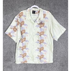 DC Classics Hawaiian LAS VEGAS Embroidery Button Up‎ Shirt Mens Size XL